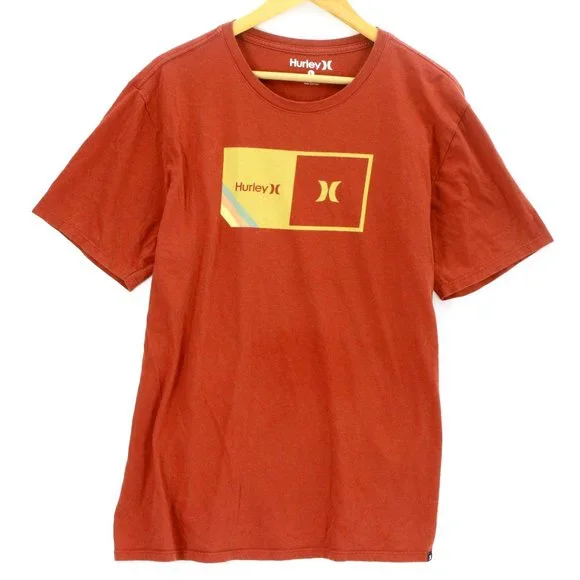 Men's Hurley Cotton T-Shirt - Classic Crew Neck, Short Sleeve, Regular Fit (New With Tags)